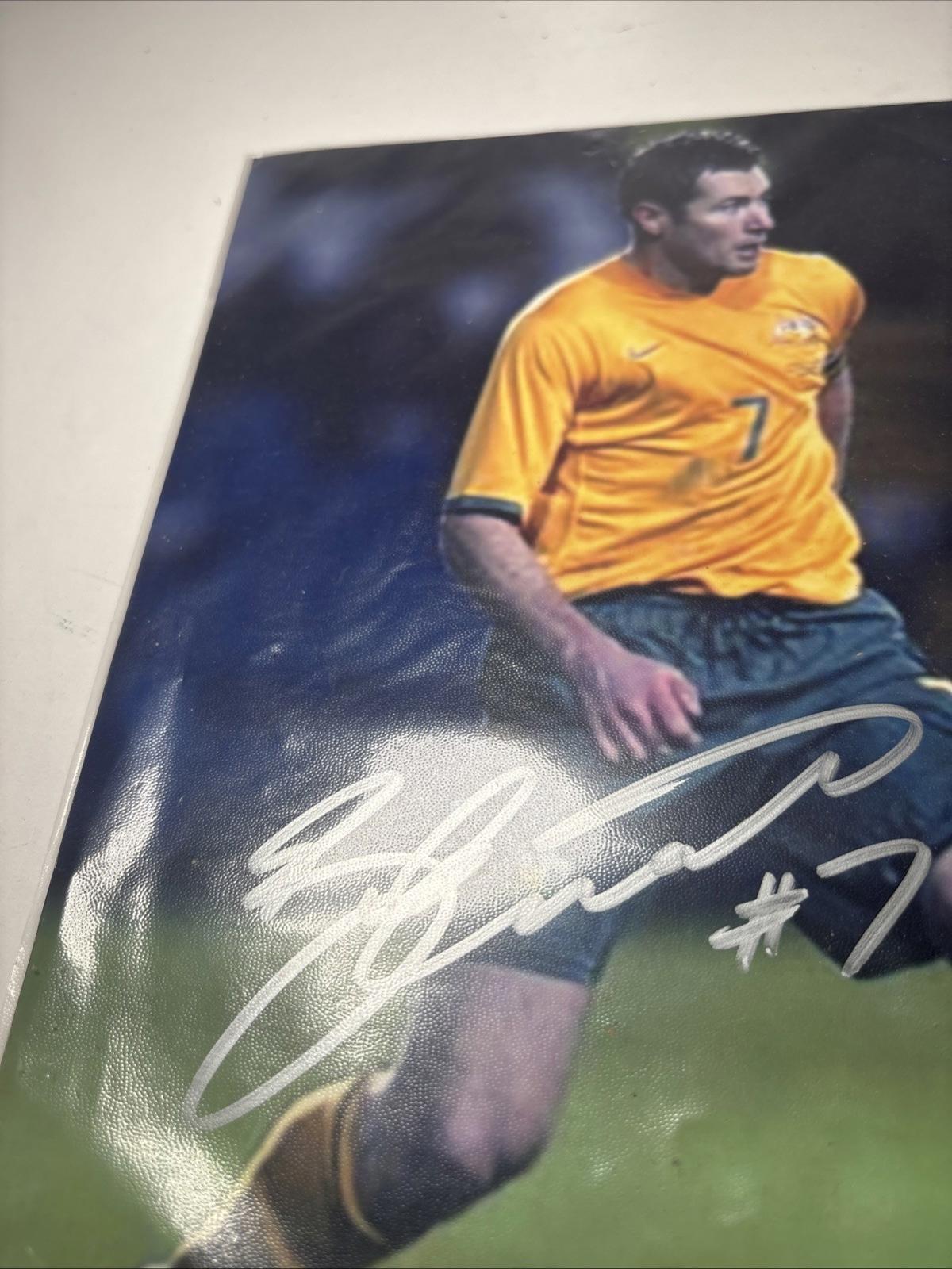 Signed Socceroos Sydney FC 28cm x 18cm Photo - Brett Emerton - Proof COA