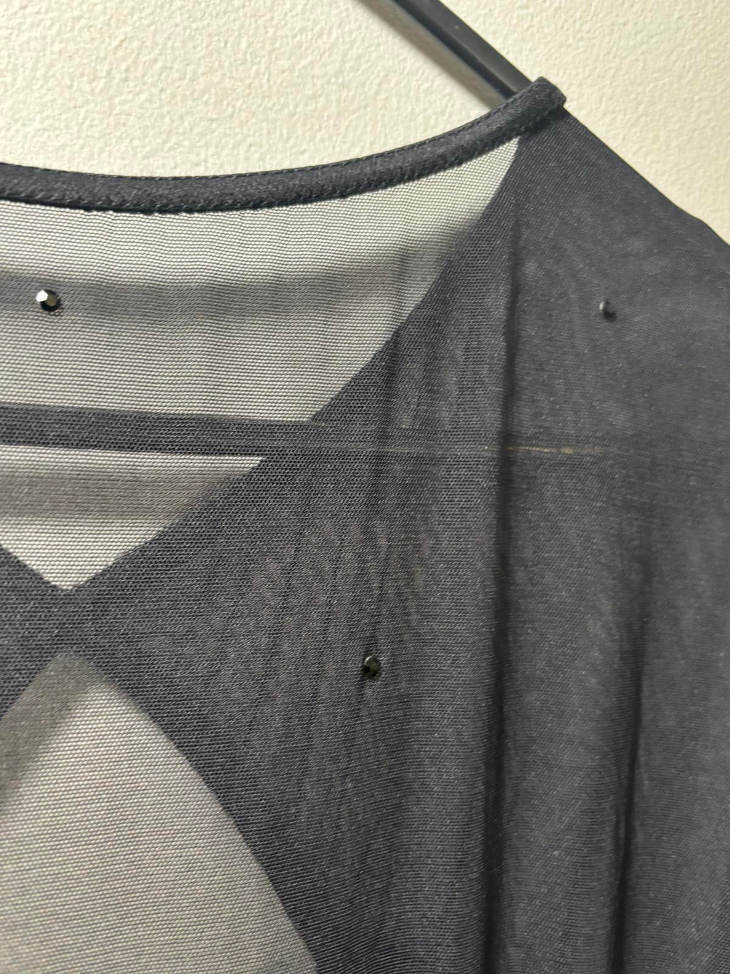 Authentic D&G Dolce Gabbana Black Sheer Mesh Panel Maxi Dress Long Sleeve - Come Sell Nearly Anything