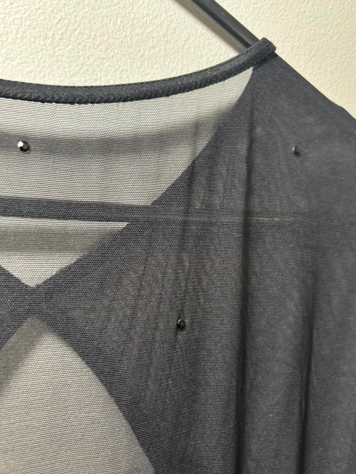 Authentic D&G Dolce Gabbana Black Sheer Mesh Panel Maxi Dress Long Sleeve - Come Sell Nearly Anything