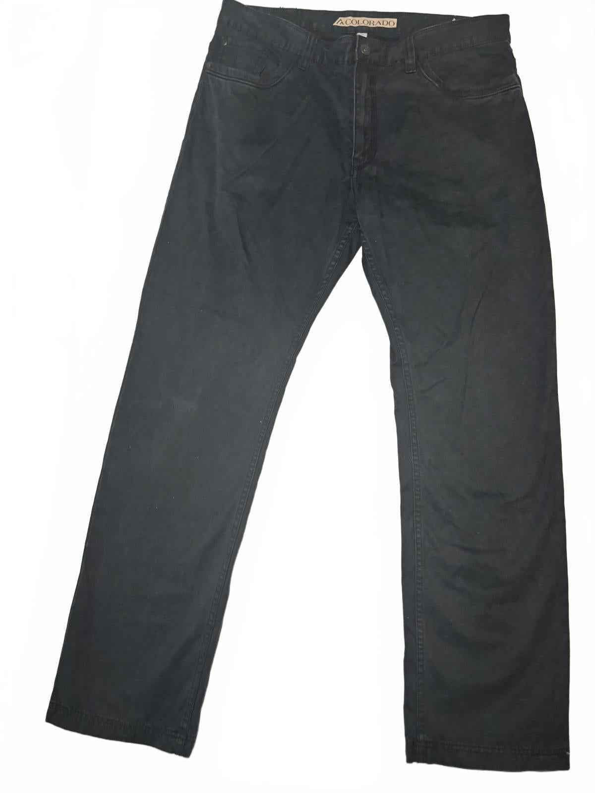 Colorado Black Men's Pants Size 36 Cotton Casual Trousers