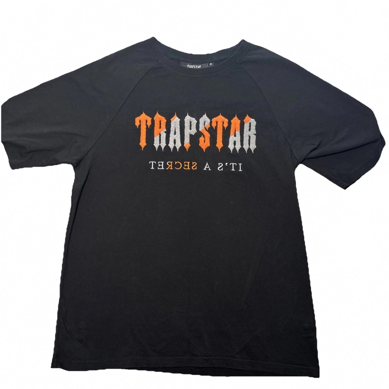 Trapstar It's A Secret Embroidered 3D Graphic Black M Crew Neck T-Shirt Tee