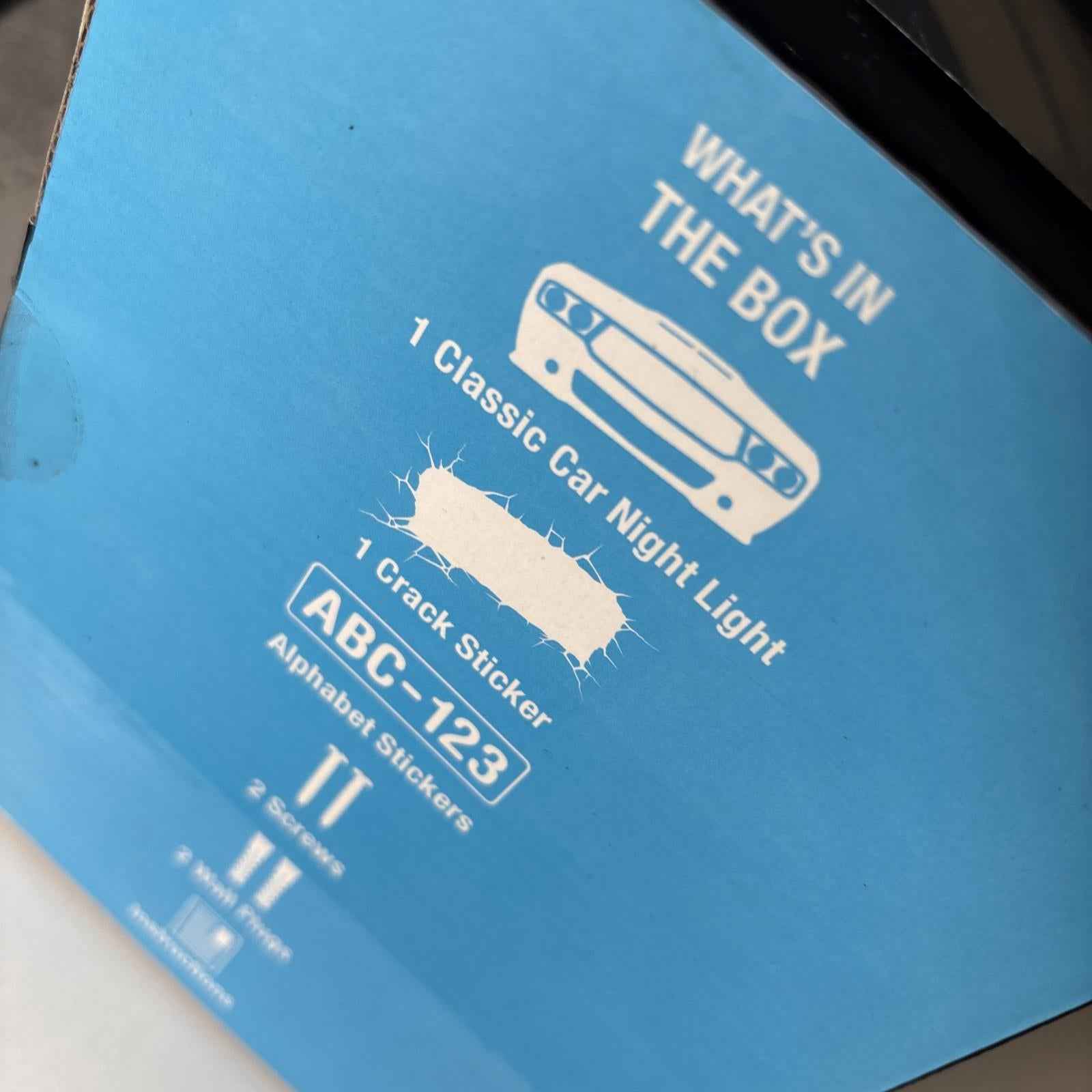 3D FX Deco Hot Blue Muscle Car Led Night Light Wall Toys Art Room Deco Hot