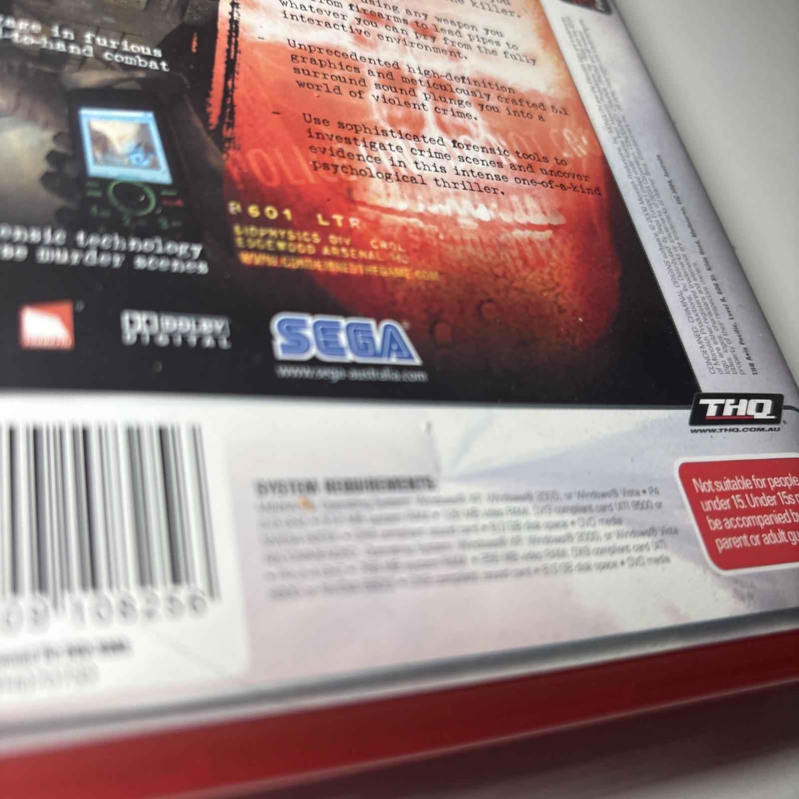 Condemned (SEGA) PC CD-ROM Game for Windows XP, 2000, Vista