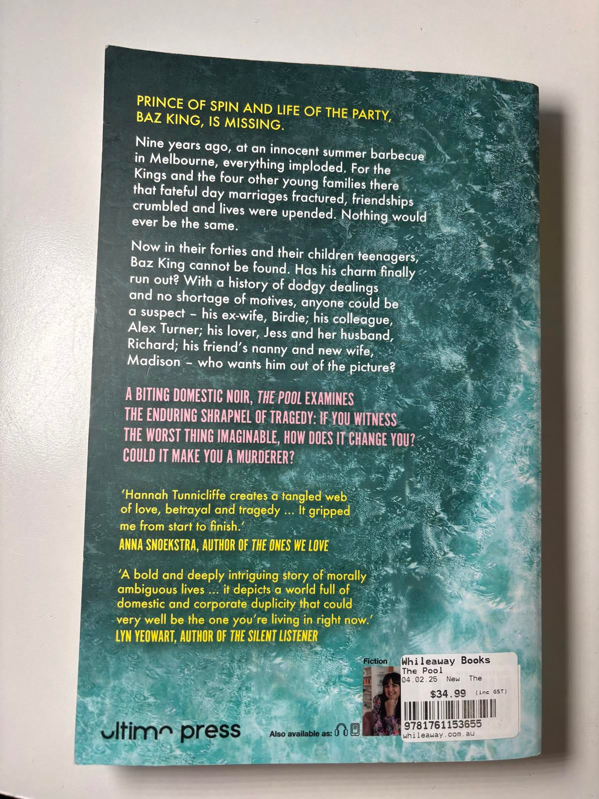 The Pool by Hannah Tunnicliffe - Mystery & Thriller Book