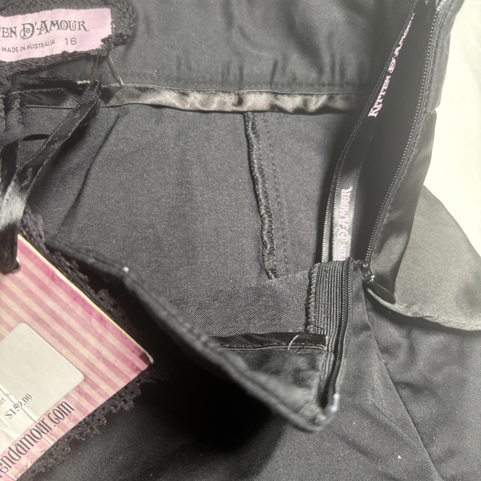 Kitten D'Amour Women's Black Skirt Size 16 Elegant Ruffle Detail - Come Sell Nearly Anything