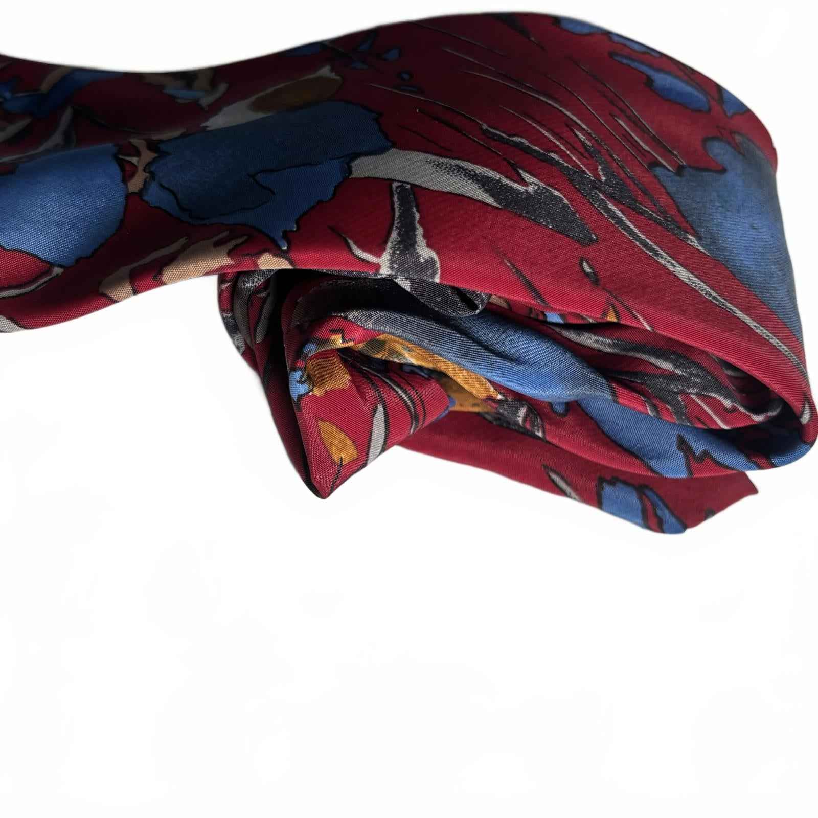 Cellini Red Floral Pattern Men's Tie