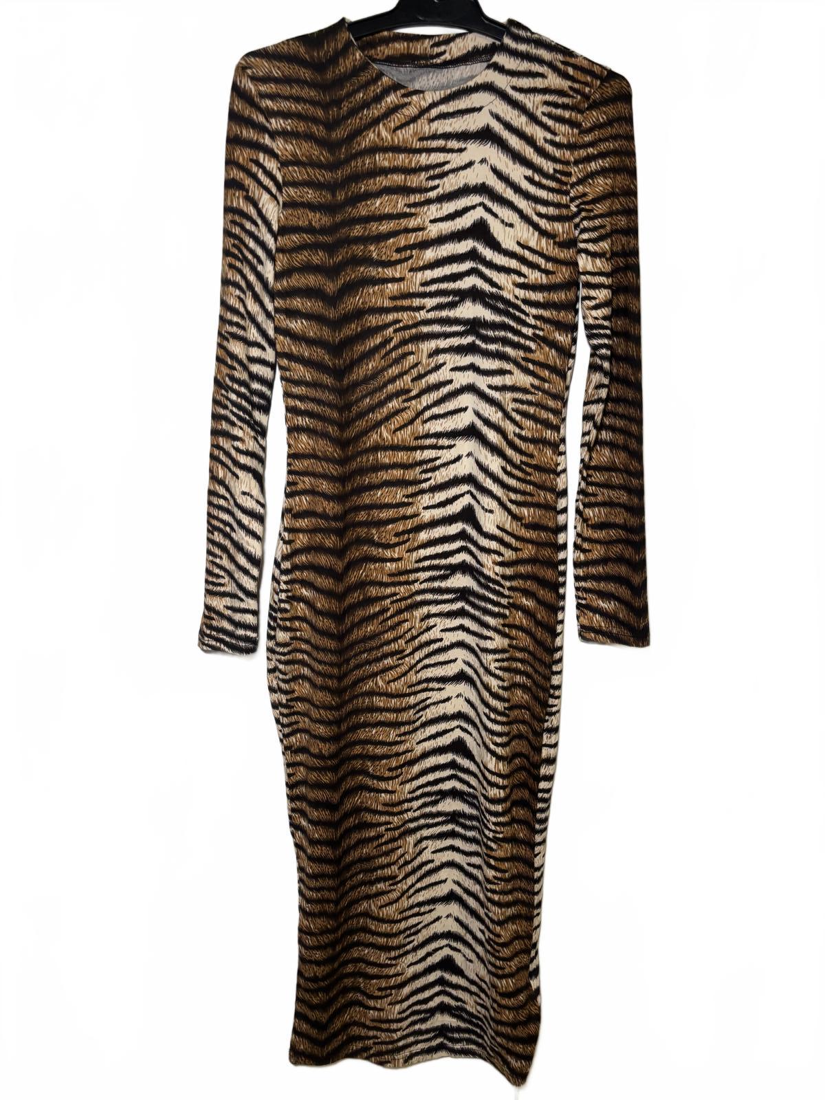 Women's Long Sleeve Tiger Print Dress Size L BNWT - Come Sell Nearly Anything