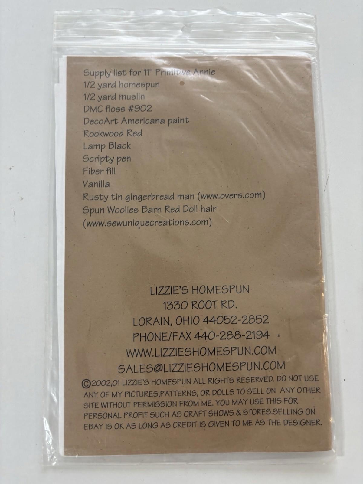 Lizzie Homespun - Annie - Patchwork Cottagecore Simple Stitchery Pattern - Come Sell Nearly Anything