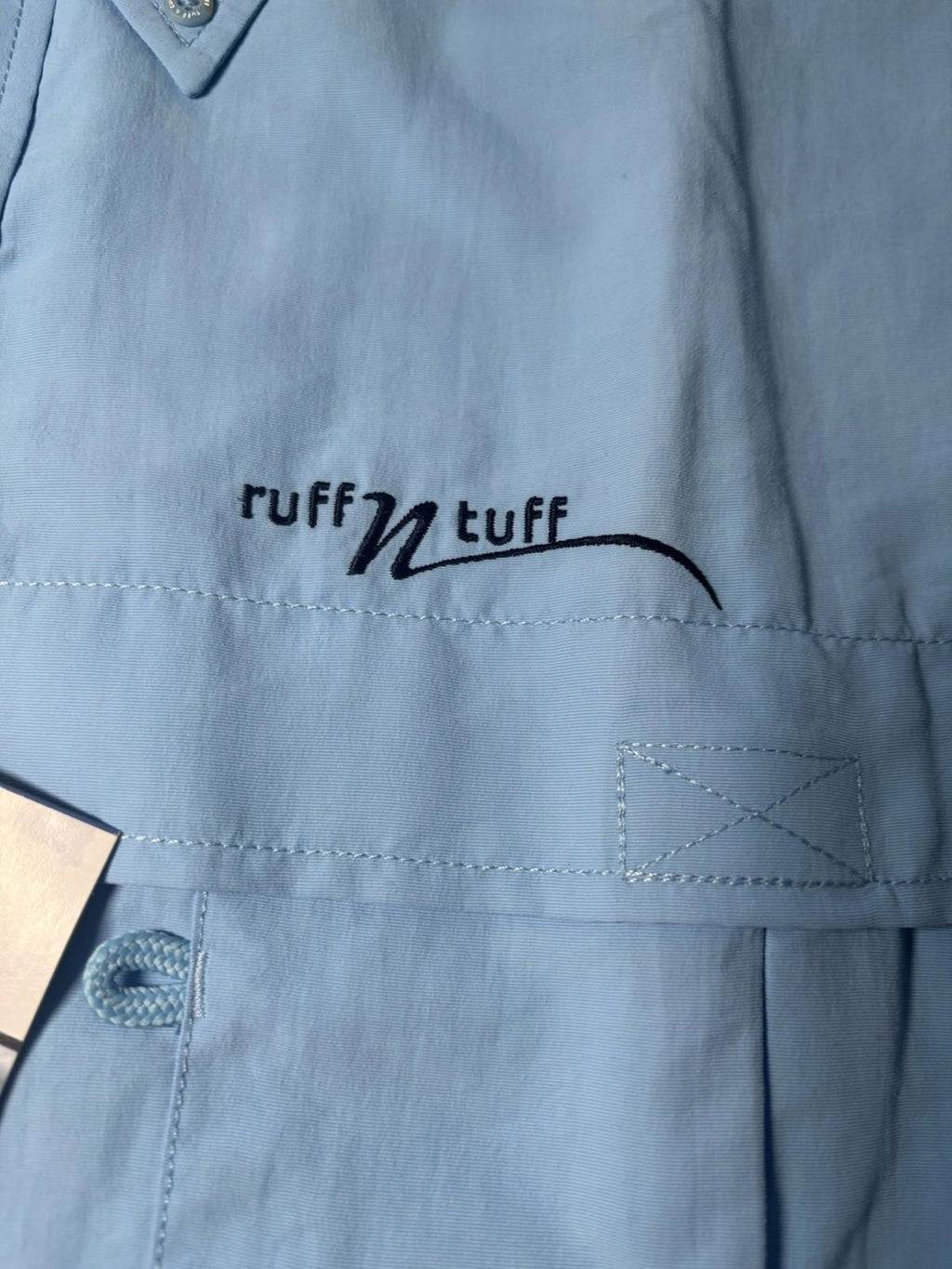 Ruff N Men’s Off Shore Rayosan UV Protection Fishing LS Shirt, Blue, XLarge BNWT - Come Sell Nearly Anything