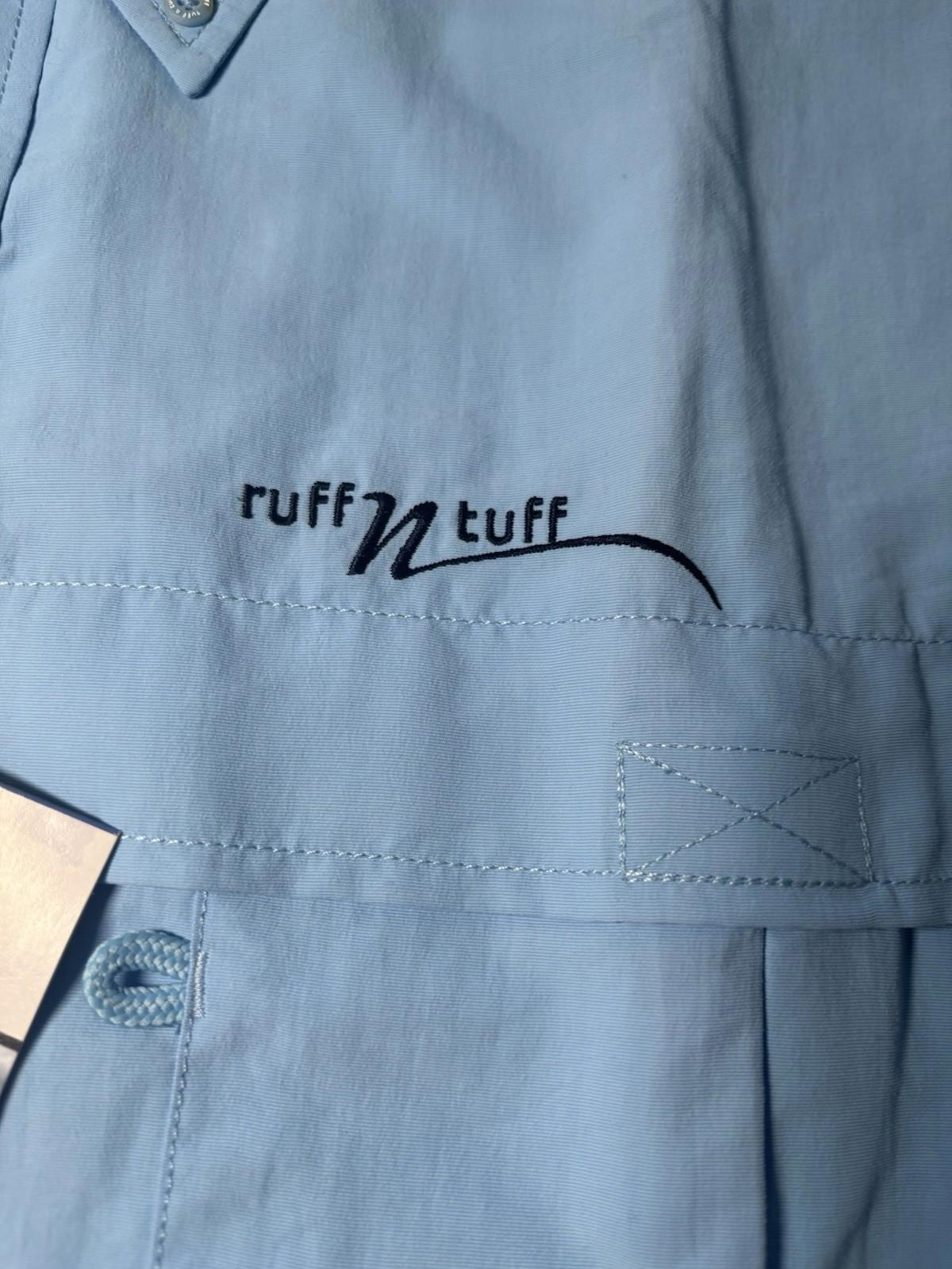 Ruff N Men’s Off Shore Rayosan UV Protection Fishing LS Shirt, Blue, XLarge BNWT - Come Sell Nearly Anything