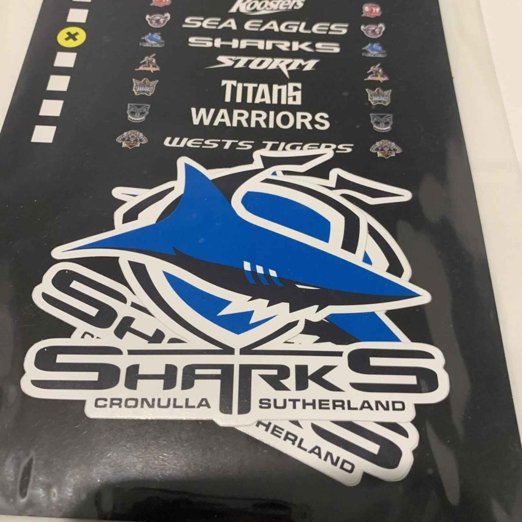 Cronulla Sharks BIG Car Window Decal Sticker LETTERING Mancave Gifts. vinyl
