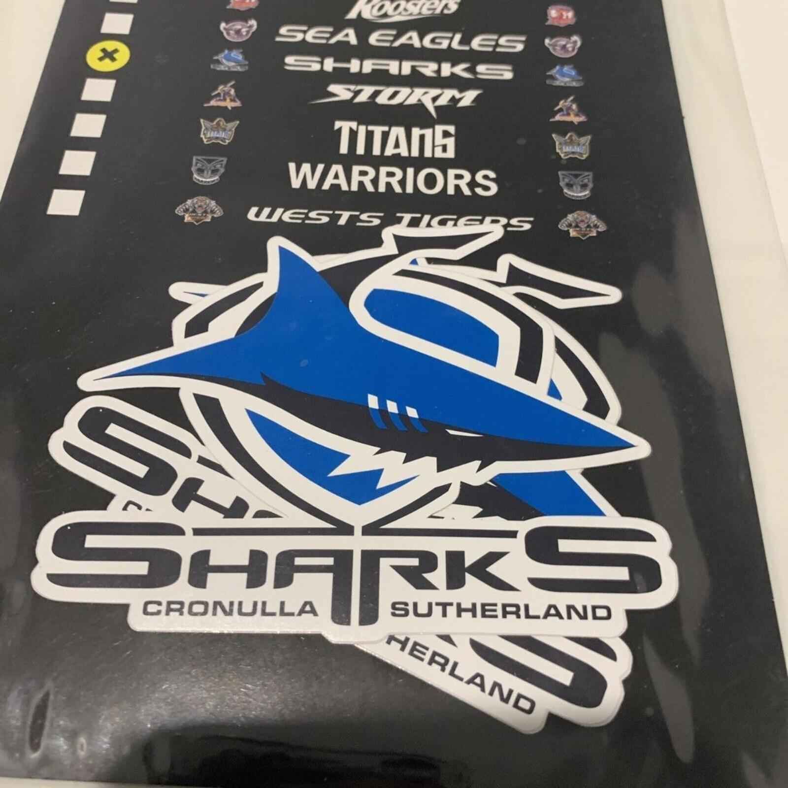 Cronulla Sharks BIG Car Window Decal Sticker LETTERING Mancave Gifts. vinyl