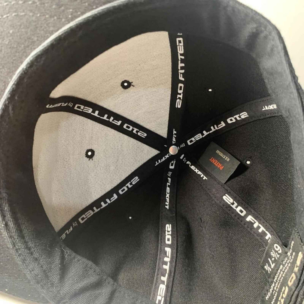 P-1 210 Fitted By Flexfit Baseball Cap, Black &amp; Grey Like New.