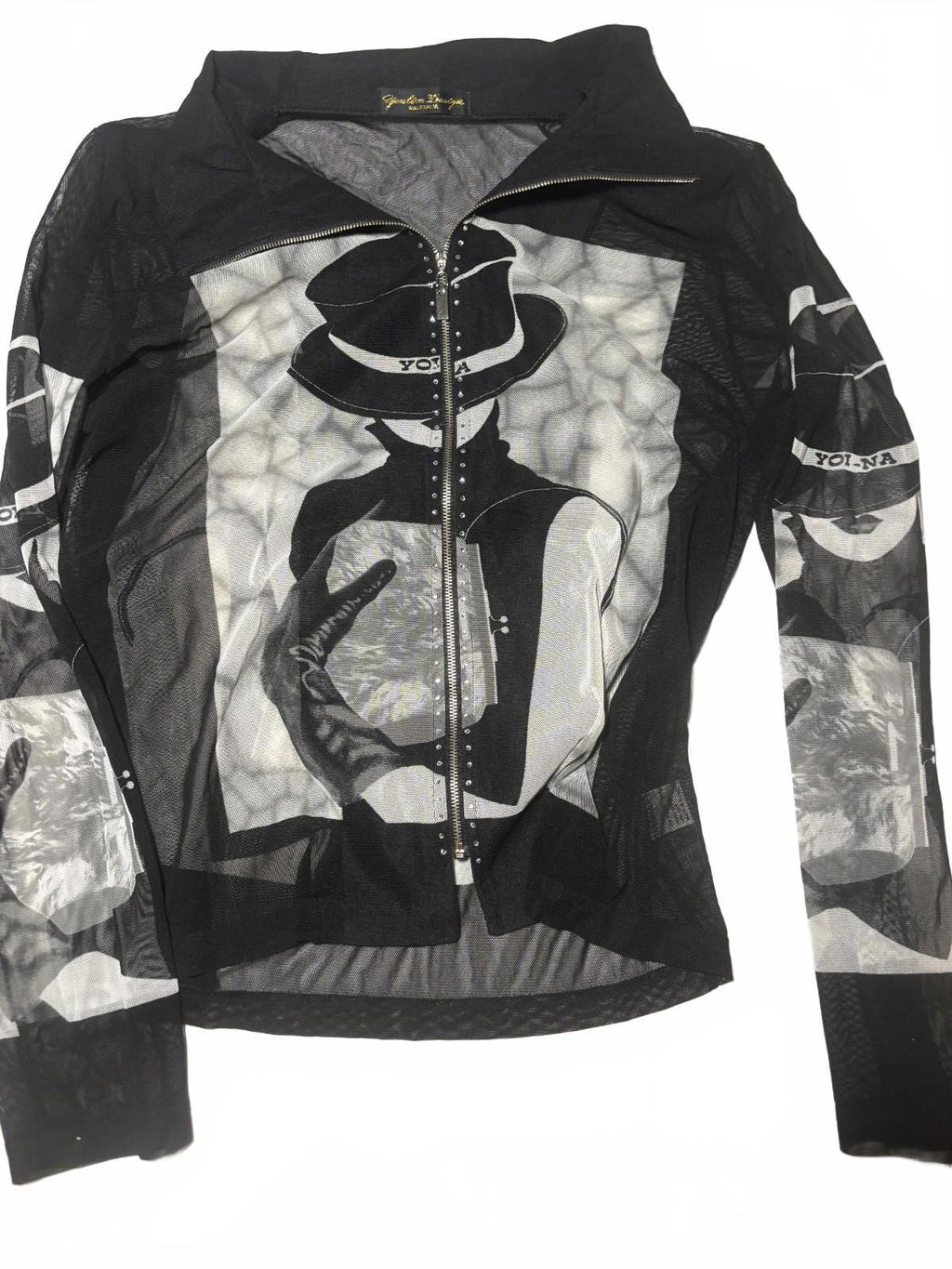 3 x Justina Design Women's Mesh Zip-Up Jackets XL Y2K Vintage Summer Outerwear