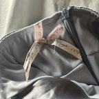 Women's CCT Fashion Silver Satin Bubble Hem Skirt with Ribbon Detail Size M BNWT