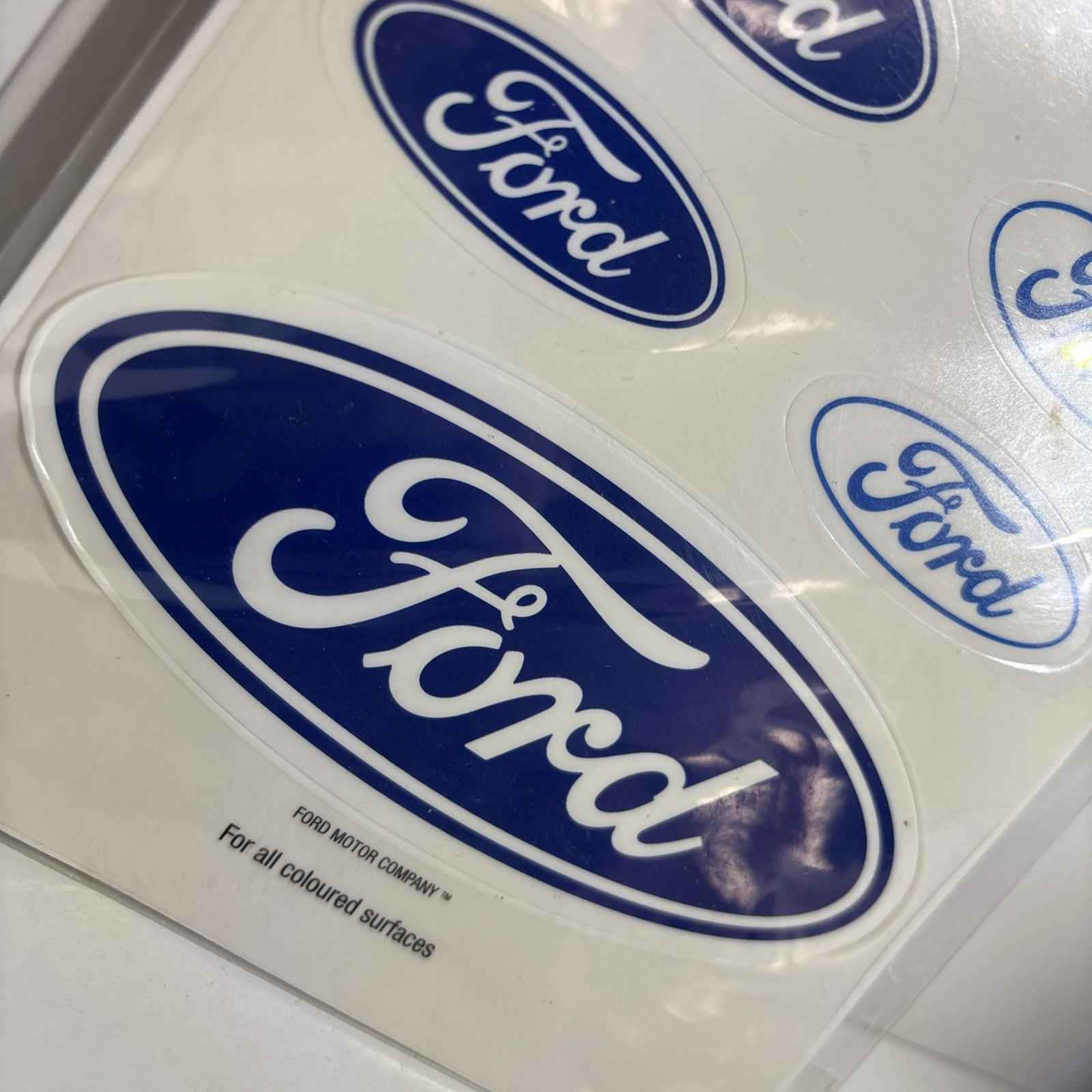 FORD BLUE OVAL 7 PACK SEE THRU WINDOW LOGO STICKER DECAL  MOTOR COMPANY