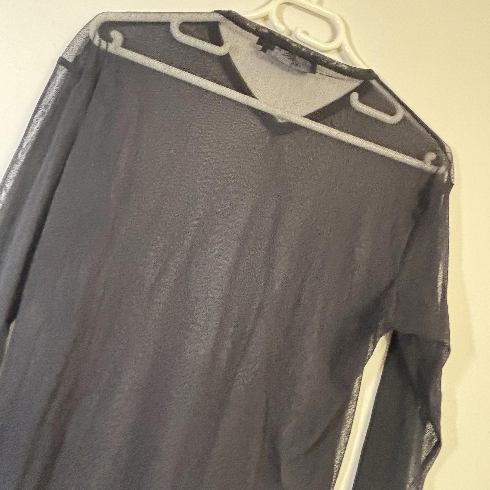 Elio Moda Large Black Sheer Long Sleeve Top #Womenswear #LongSleeve #SheerTop - Come Sell Nearly Anything