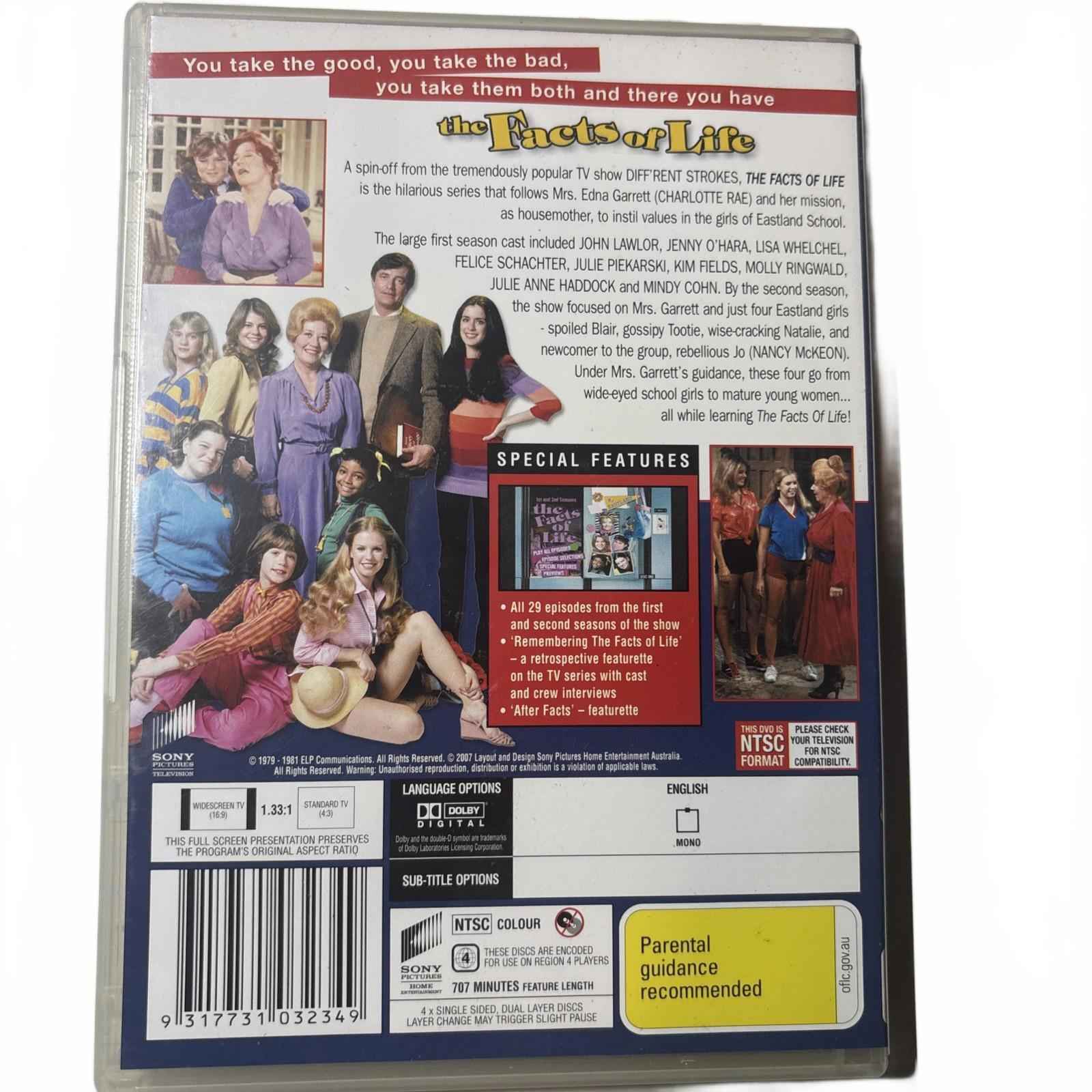 THE FACTS OF LIFE - Season 1 & 2 4 x DVD Set GC Region 4 Fast Free AUS Post