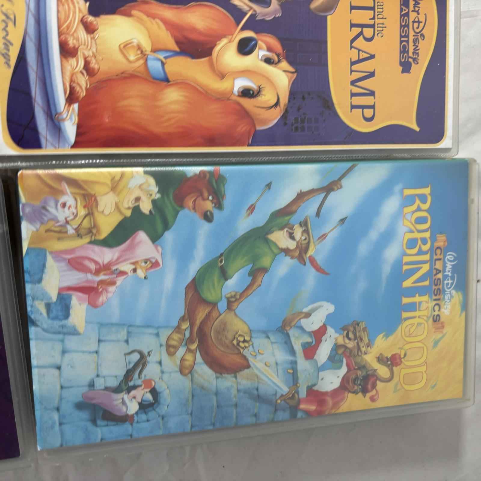 Walt Disney Classics VHS Tape Collection - Peter Pan, Lady and the Tramp, Robin 