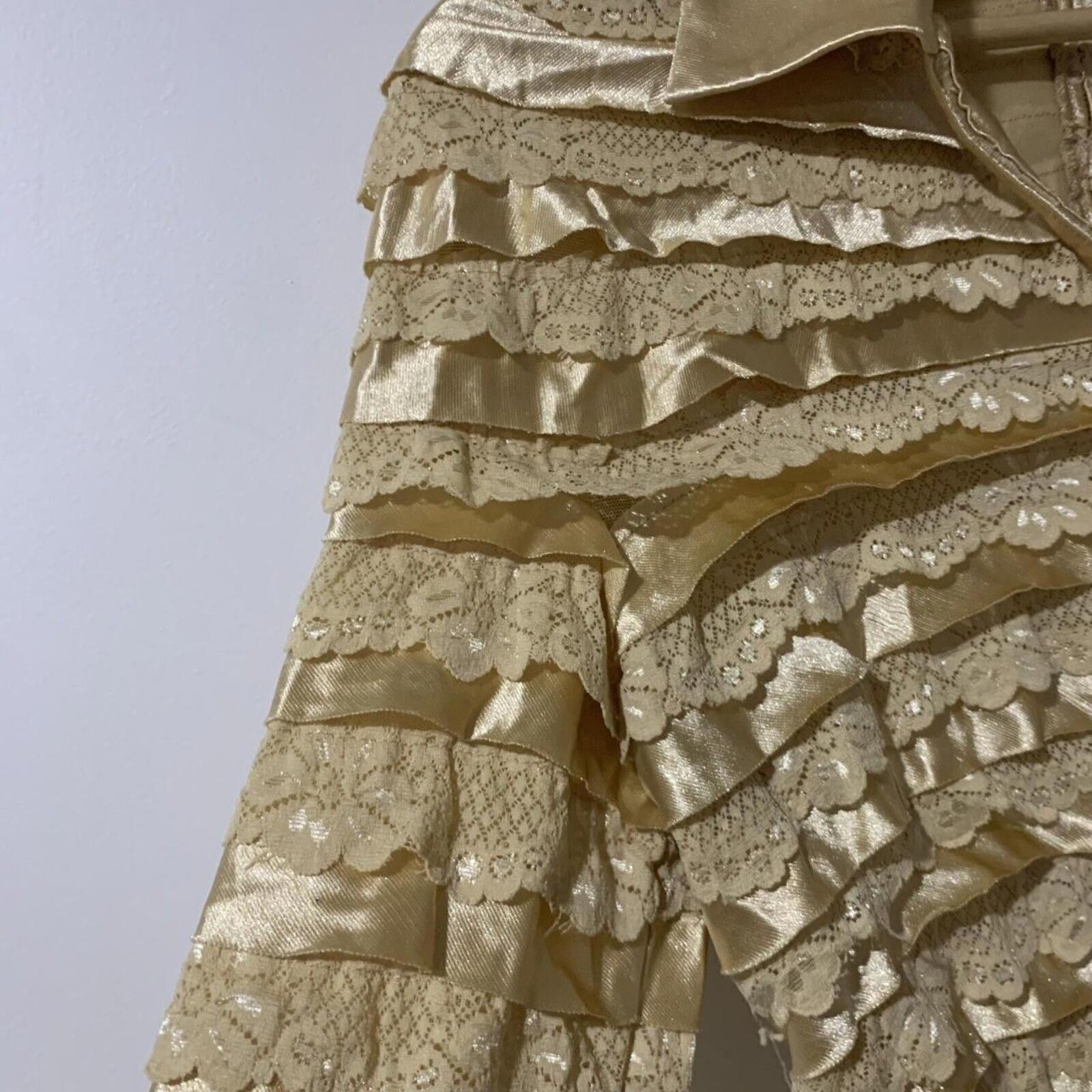 Vintage Sagaie Gold Long Sleeve Jacket With Inlay French - Glam - T5-01 - Come Sell Nearly Anything