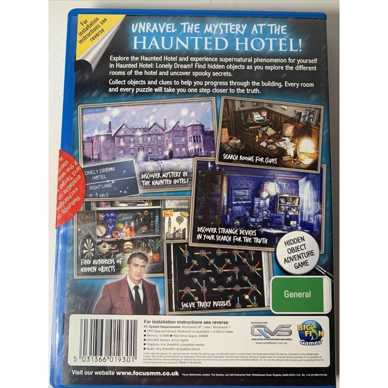 Haunted Hotel 3: Lonely Dream - Hidden Object PC Game - MINT CONDITION