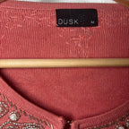 Dusk Pink cardigan with silver beading and pearl details #glamour size M - Come Sell Nearly Anything