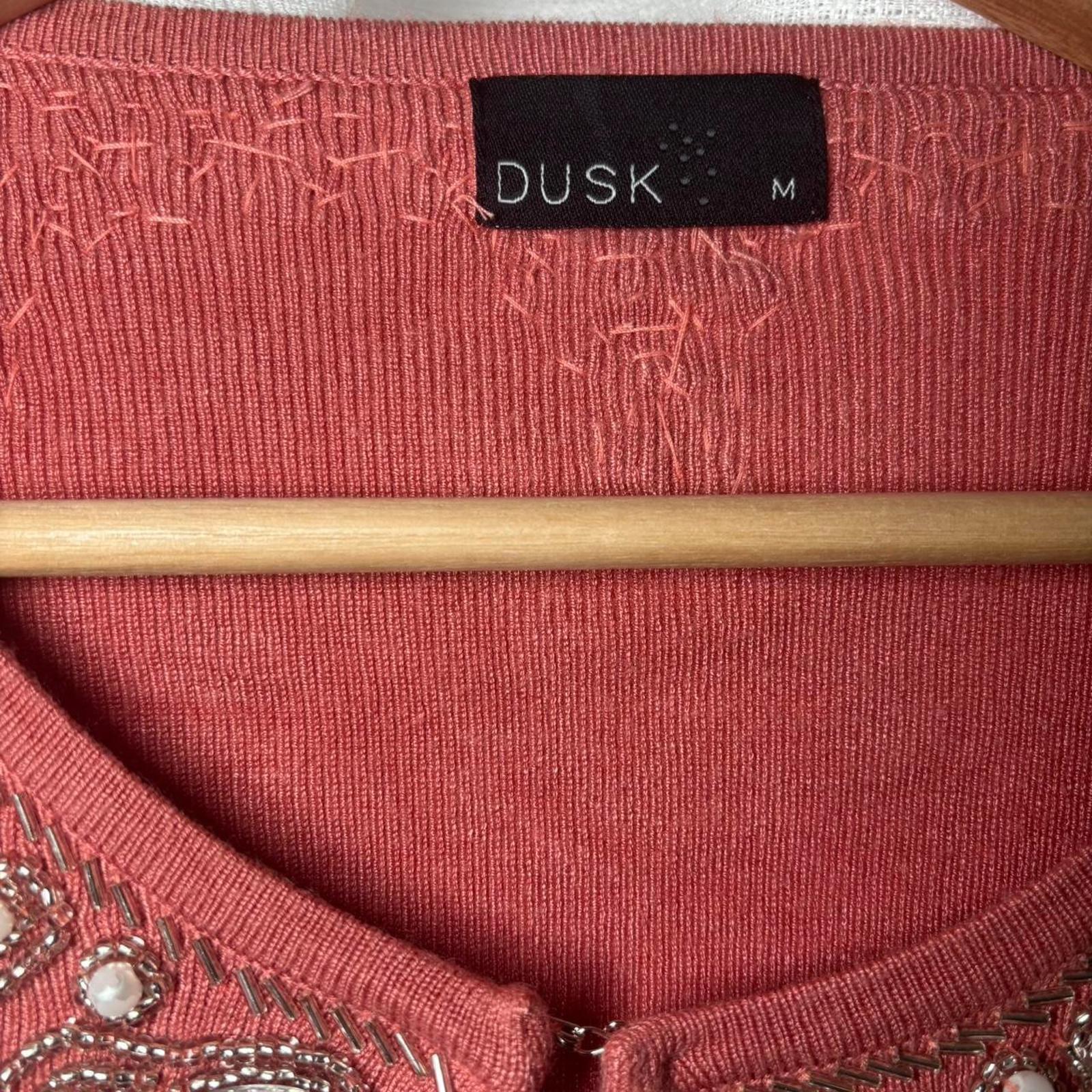 Dusk Pink cardigan with silver beading and pearl details #glamour size M - Come Sell Nearly Anything