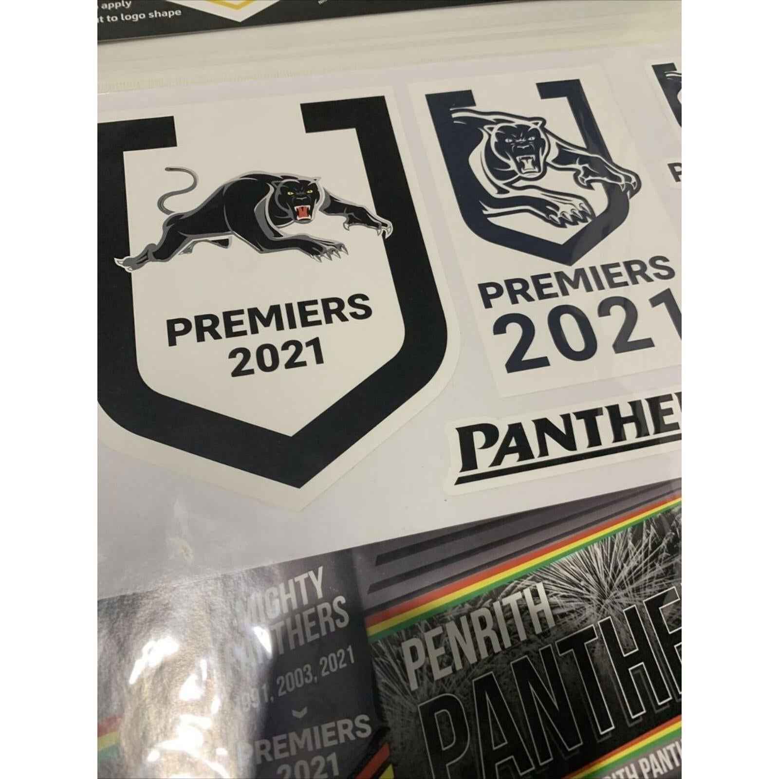 Penrith Panthers NRL 30cm Decal  Sticker Sheet 2021 Premiers Premiership Vinyl