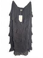 White Label Noba Black Ruffle Viscose Dress Size 2 RRP $269.95 - Come Sell Nearly Anything