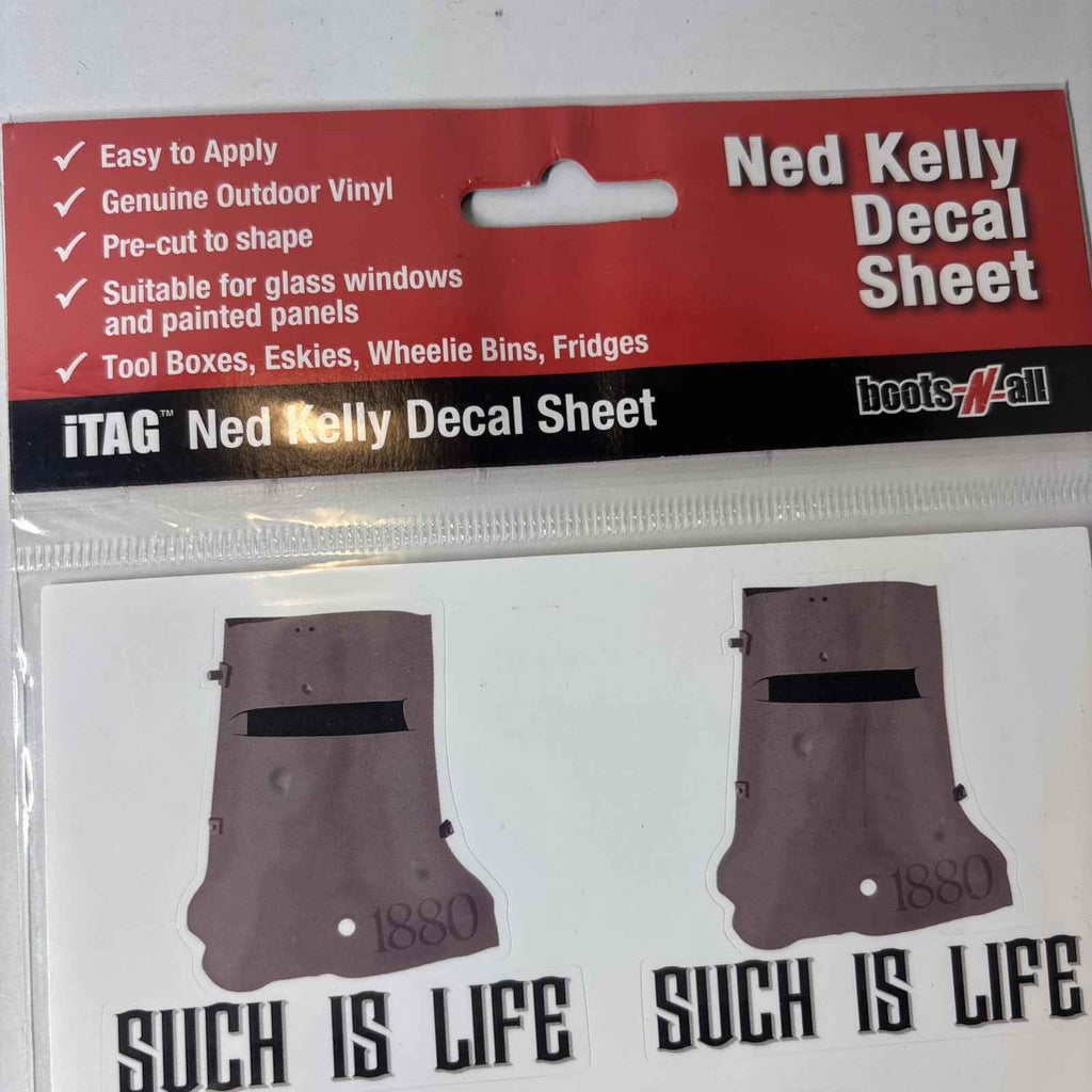 Funny Ned Kelly Outlaw Australian Bumper Sticker Set Decal Sheet Car Caravan Ute