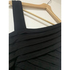 Jordan Women's One Shoulder Black Dress Size 12 Elegant Evening Wear - Come Sell Nearly Anything