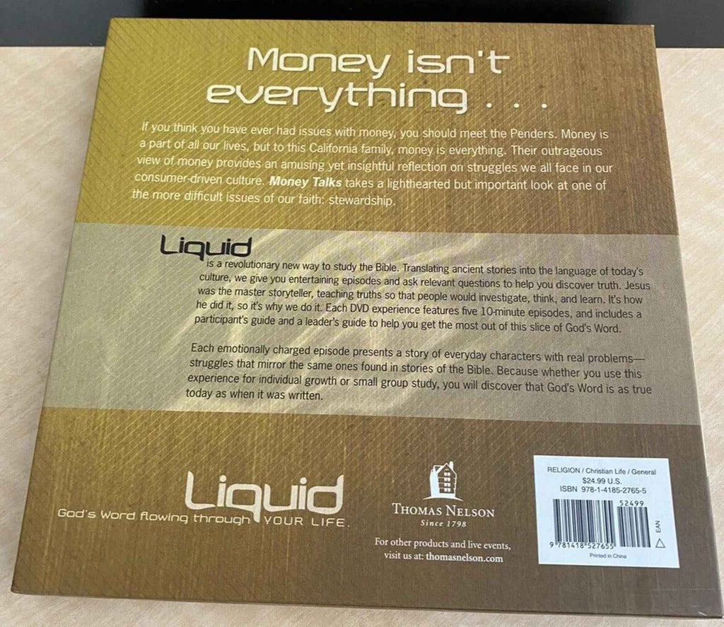 NEW DVD & Book - Bible Study Leader Kit! LIQUID: Money Talks - Ships N 24h