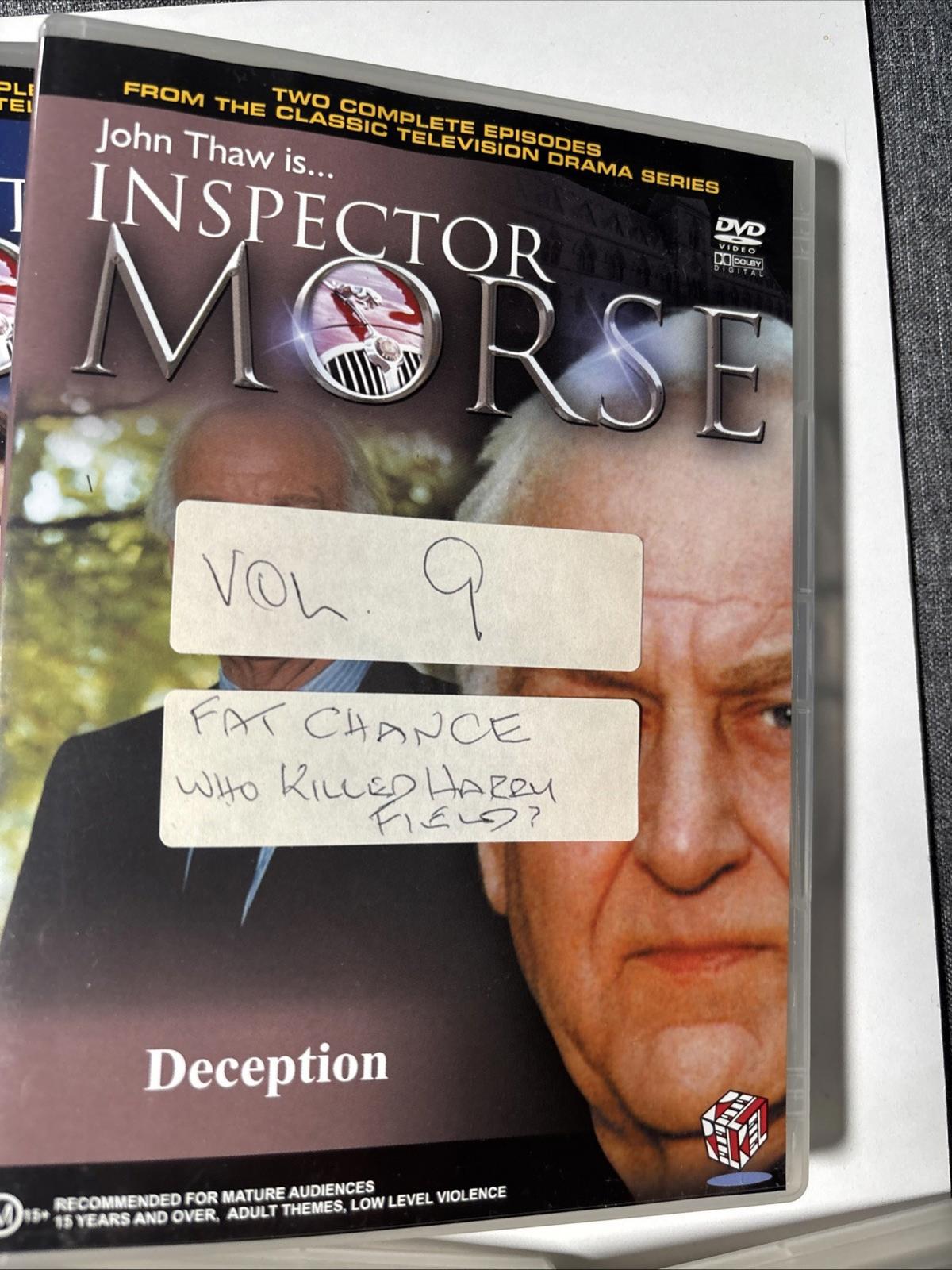 Inspector Morse Vil 5-12 . Lot of 8 DVDs, John Thaw, Two Epds each