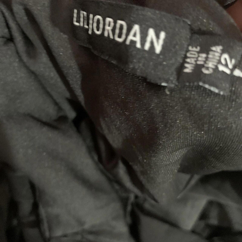 Jordan Women's One Shoulder Black Dress Size 12 Elegant Evening Wear - Come Sell Nearly Anything