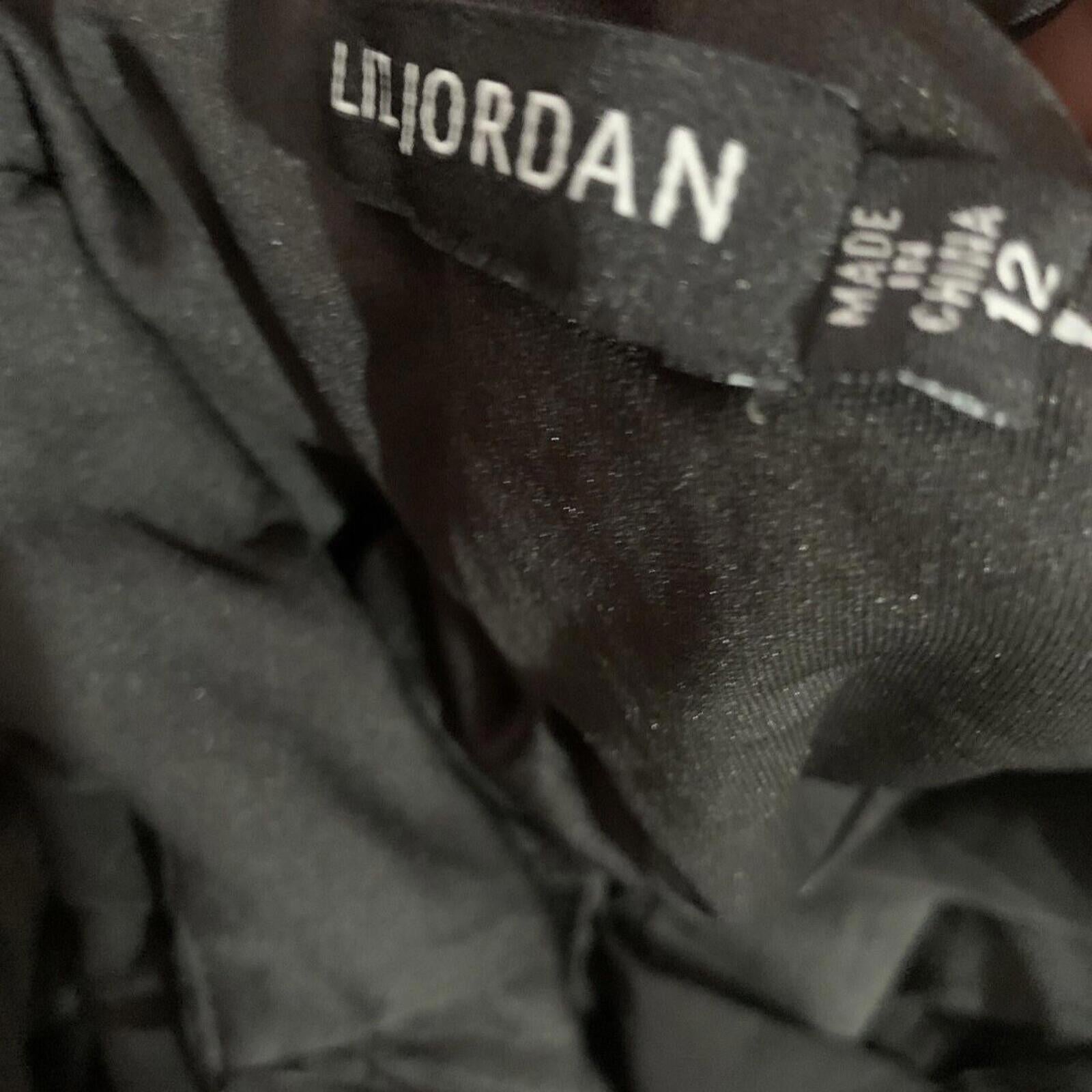 Jordan Women's One Shoulder Black Dress Size 12 Elegant Evening Wear - Come Sell Nearly Anything