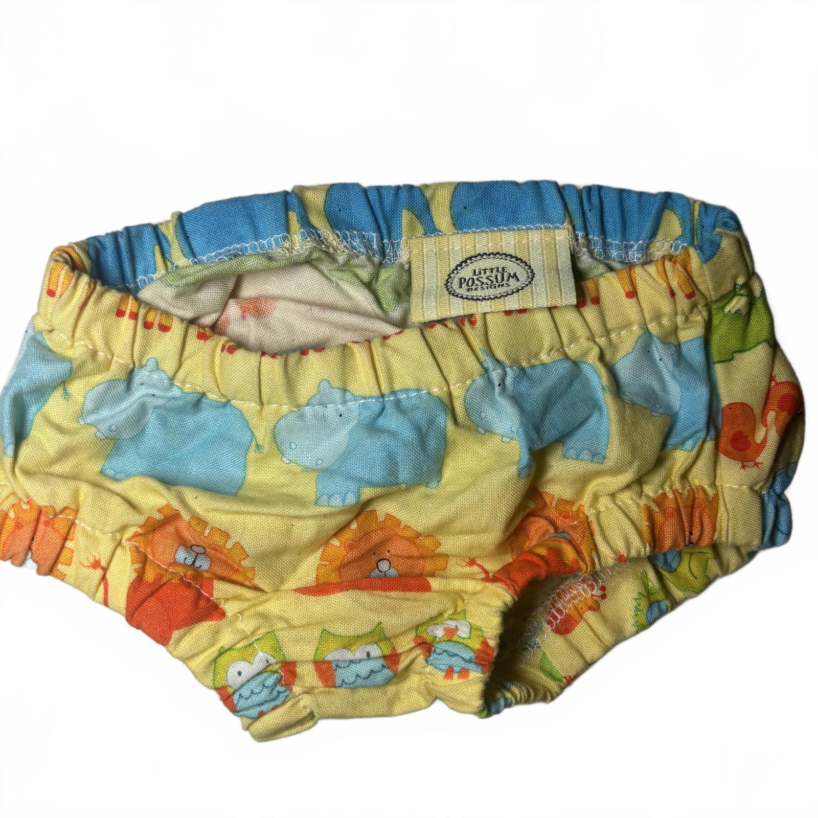 Little Possum Designs Baby Diaper Cover Size 0000 Cute Animal Print