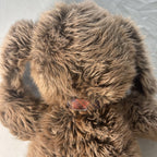 Teddy Bear Dog Look 40cm Plaid Scarf With Hard Nose