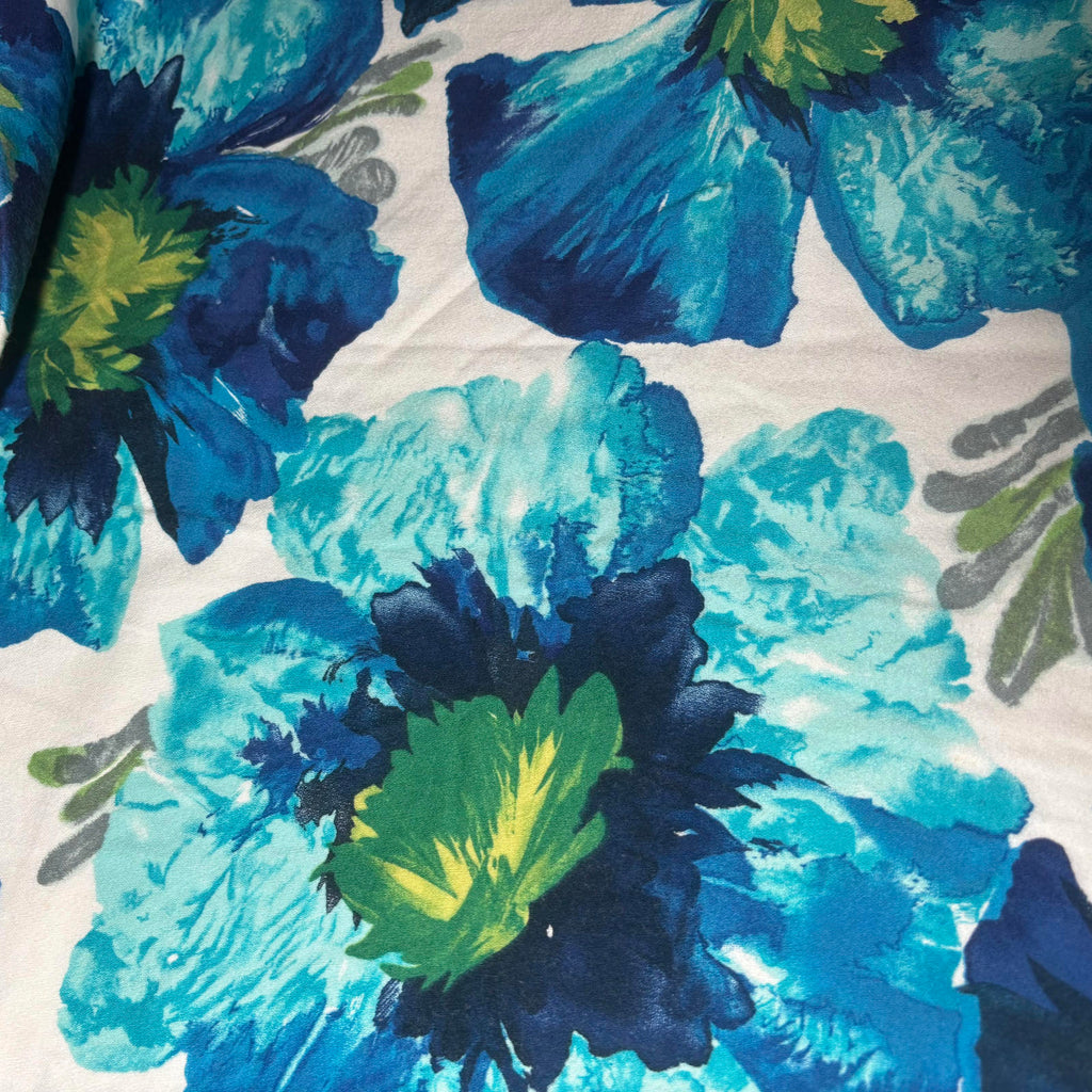 Chico Loco Women's Floral Skirt Size 14 Blue White Green #WomensSkirt #FloralSkq - Come Sell Nearly Anything