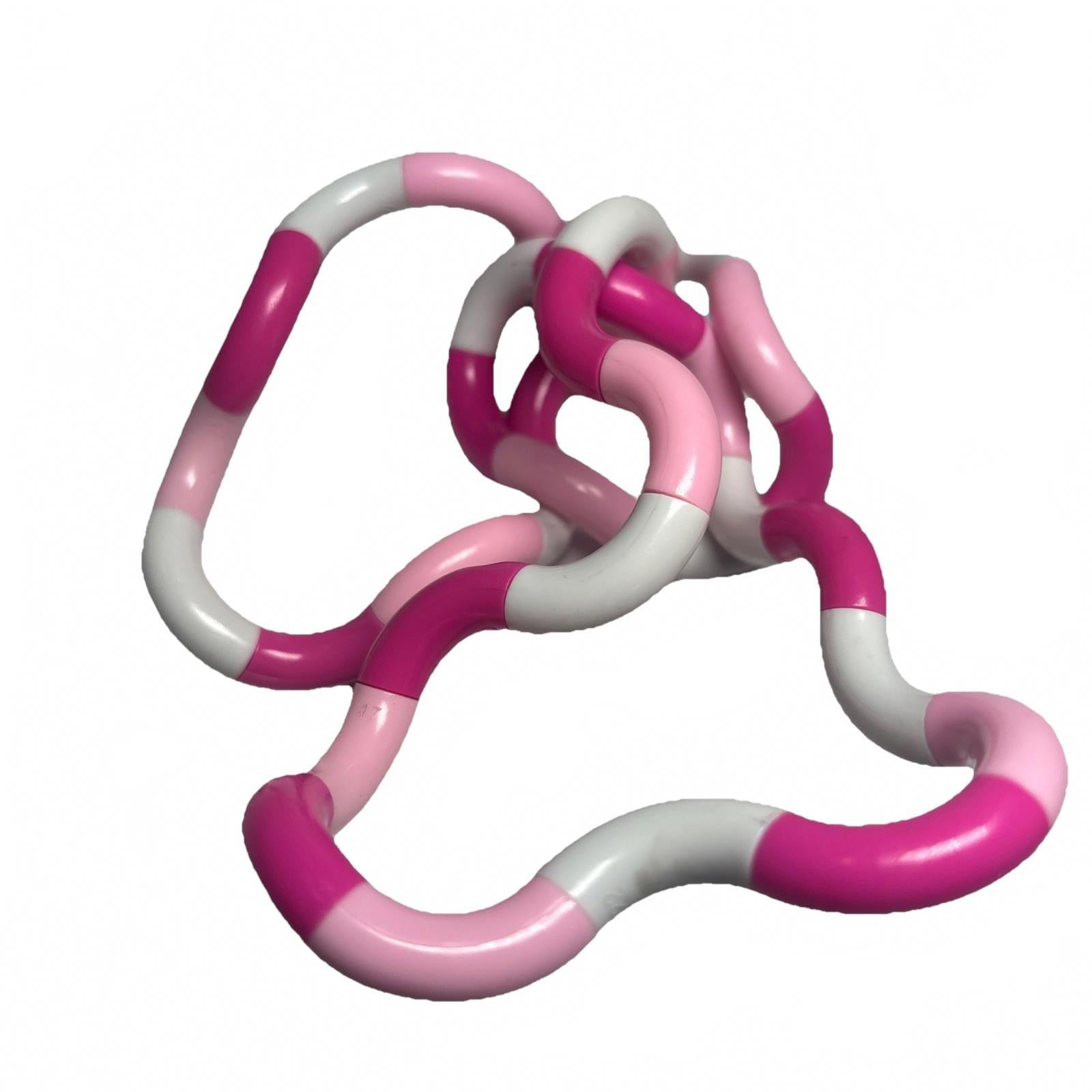 PINK AND WHITE SMIGGLE TWIST AND TURN FIDGET TOY