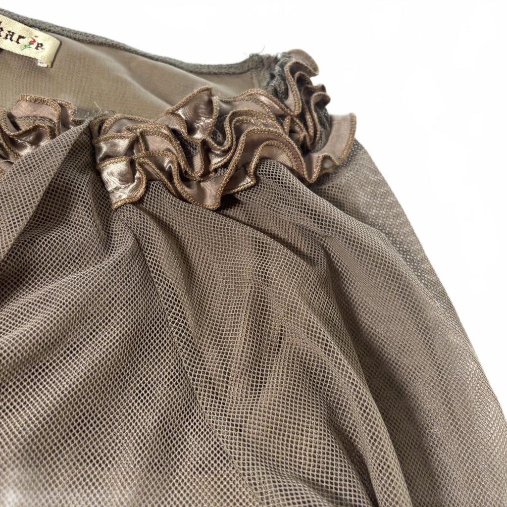 Rosekar Women's Long Sleeve Top Size 12 Mesh Ruffle Detail - Come Sell Nearly Anything