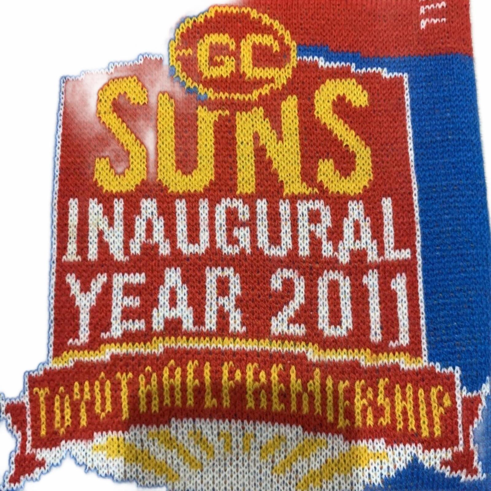 Gold Coast Suns AFL Football 2011 Member Inaugural Year Supporters Scarf. - Come Sell Nearly Anything