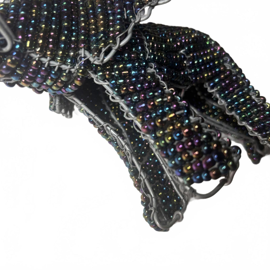 Beadworx Grass Roots Creations Handmade Beaded Elephant Sculpture Figurine