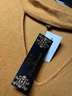 ICE Mustard Long Sleeve Calf Length Dress with Keyhole Detail, Size L BNWT - Come Sell Nearly Anything