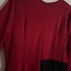 Women's Long Sleeve Colorblock Dress XL Burgundy Black #WomensFashion - Come Sell Nearly Anything