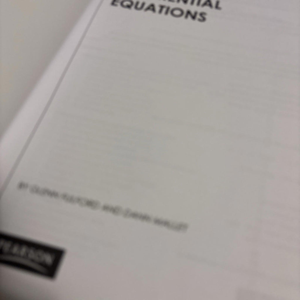 Calculus and Differential Equations (Pearson Original Edition) by Fulford (PB) - Come Sell Nearly Anything