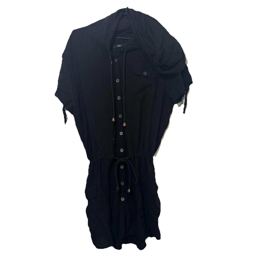 Old Skool Sportsgirl Sleeveless Hooded Jumper Dress  Size 12 Button Up - Come Sell Nearly Anything