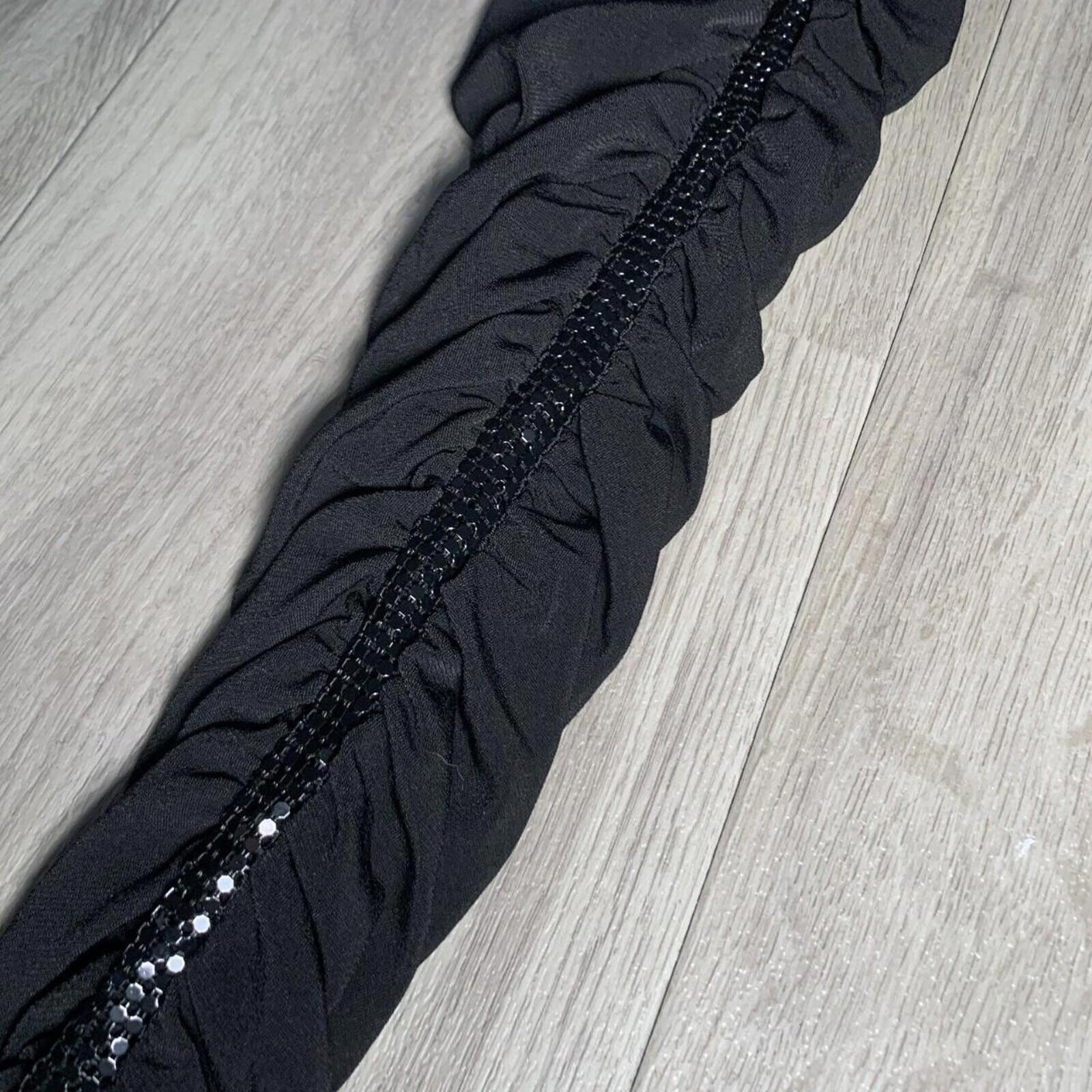 Blessed Are The Meek Womens Black Pants Size XS Slink W/ Sequin Zip - Come Sell Nearly Anything
