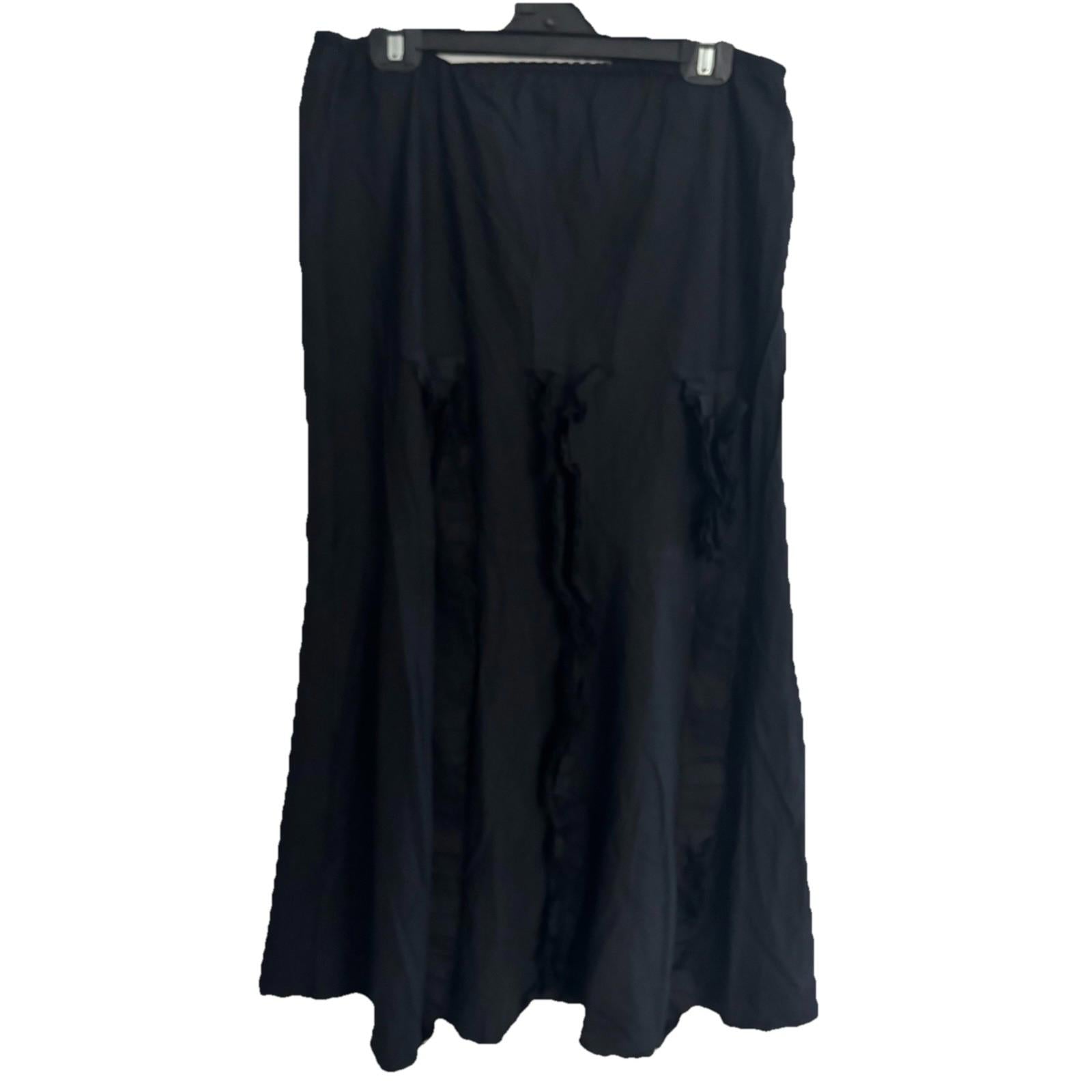 Black Frill Long Skirt - Marco Polo - Cotton Size M - Great Condition - Come Sell Nearly Anything