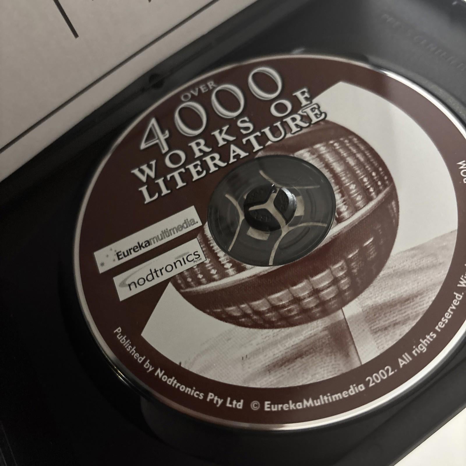 Over 4000 Works of Literature + Manual PC Windows & Macintosh Nodtronics VGC - Come Sell Nearly Anything