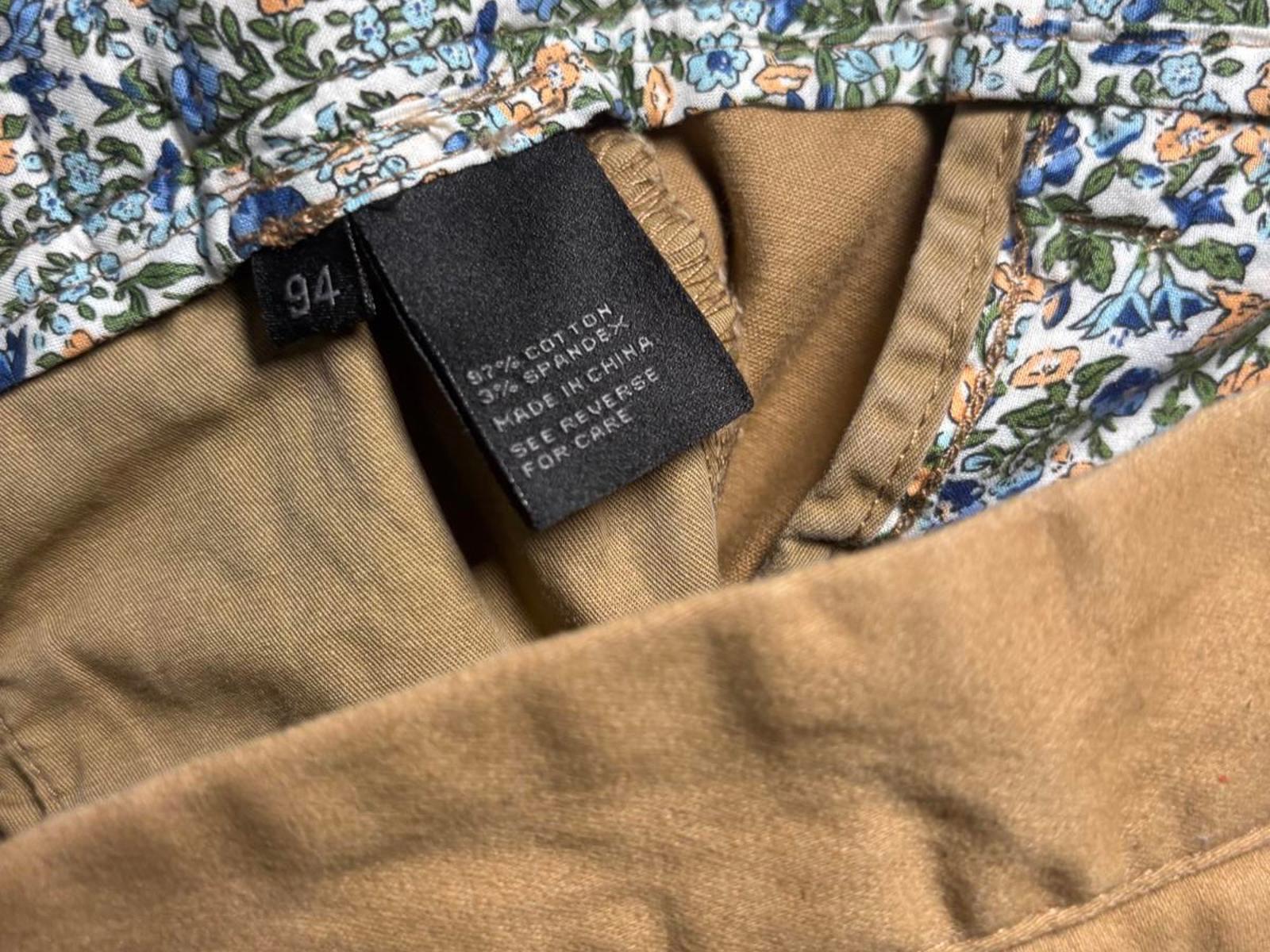 Oxford women's Khaki Pants with Floral Inner Lining - Come Sell Nearly Anything